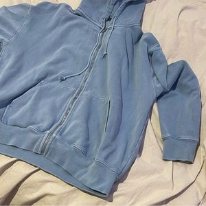 blue oversized hoodie